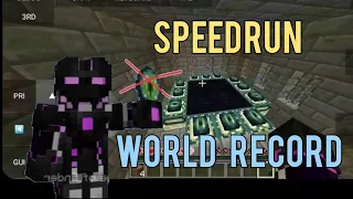 speedrun (PojavLauncher) The fastest time to enter the end world in minecraft java (24 second)🔥🥇