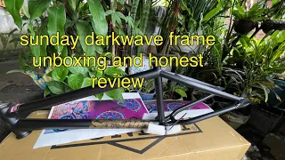 sunday darkwave frame unboxing and transparent review sunday broc raiford odyssey bmx