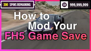 HOW TO MOD YOUR FORZA HORIZON 5 GAME SAVE (MAX CREDITS + WHEELSPINS + CARS) FH5 HACK 2022 WORKING