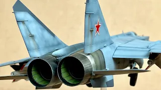 MIG-25 FOXBAT ~ just after takeoff - HASEGAWA 1/72