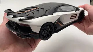 Kyosho 1:18 Lamborghini Aventador SVJ63 resin model in White limited 500 units (KSR18512W-B)