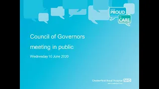 CRH NHS FT Council of Governors meeting 10 June 2020