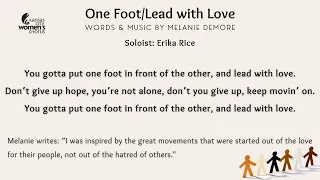 One Foot/Lead With Love (Words & Music by Melanie DeMore)