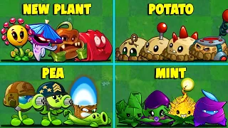 PvZ2 - 5Teams NEW x OLD x PEA x POTATO x MINT Battle - Which Plants Team Will Win ?