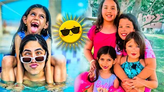 BRINCANDO NA PISCINA COM AS PRIMAS !