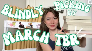 BLINDLY CHOOSING MY MARCH TBR | my MOST intimidating monthly TBR yet…