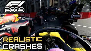 F1 2019 REALISTIC CRASHES