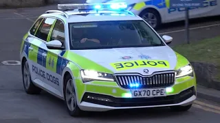 Surrey and Sussex Police, Skoda Superb Dog Unit responding out of Reigate Police Station
