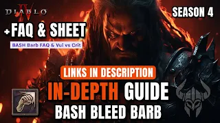 IN-DEPTH GUIDE OF THE BEST SEASON 4 Build - Bash Bleed Barb Diablo 4