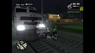 GTA San Andreas train vs me with gang || GTA cheat codes || GTA5 vs San Andreas || GTA train vs gun