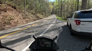 Motorcycle crash on The Tail of Dragon. Only five minutes in on my first ride.