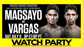 🔴Mark Magsayo vs. Rey Vargas | LIVE Watch Party Round by Round Commentary