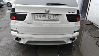 BMW E70 Turbo 3 литра - Установка глушителя и насадок