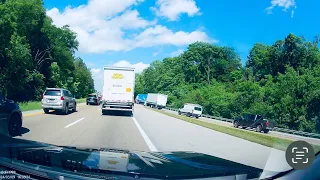 Dash cam captures hazard reported ahead