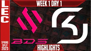 BDS vs SK Highlights | LEC Spring 2023 W1D1 | Team BDS vs SK Gaming