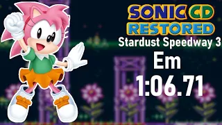 Speedrun Sonic CD Restored Stardust Speedway 3 [Amy] Good Future em 1:06.710