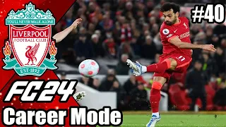 👑 Salah Goal Of The Season Volley I FC 24 Liverpool Career Mode #40 I Big Drama in Champions League