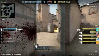 CS:GO MM Dust 2 - Clutch 1 vs. 5 (4 HS and Defuse)