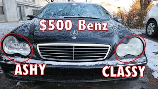 $500 Benz(W203) headlight lens replacement