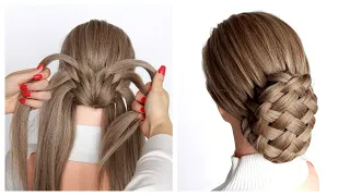 🗑️ Basket Wave Hairstyle Updo 🗑️| new hairstyle for wedding and party || trending hairstyle || party