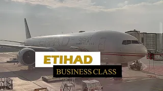 ETIHAD AIRWAYS BUSINESS CLASS Paris to Abu dhabi EY32 Boeing 777 300er