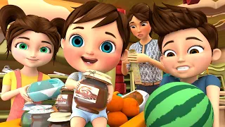 The Grocery Store Song | Banana Cartoon Nursery Rhymes & Kids Songs