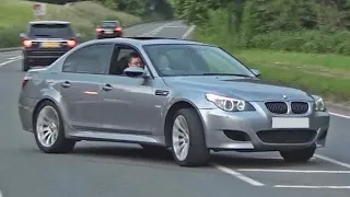 BMW E60 M5 V10 Leaving a Car Meet