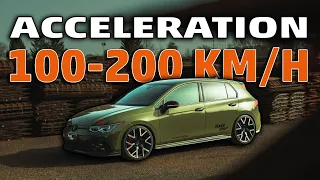 Golf 8 GTI  - Acceleration 100 - 200 km/h RaceChip vs. Stock