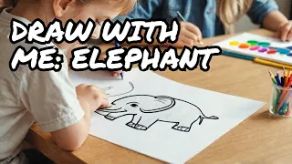 Cute Elephant Drawing for Kids | Drawing Elephant Easy and Simple for Kids