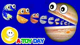 HUNGRY PLANETS COMPILATION | Planet SIZES for BABY | Funny Planet comparison for kids | Planet size