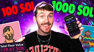 TURNING 100 SOLANA INTO 1000! FLIPPING SOLANA NFTs (1000 Solana Challenge) Episode 1