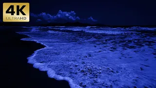 Ocean Waves For Deep Sleep - Fall Asleep In 3 Minutes With Wave Sounds Under The Peaceful Night Sky