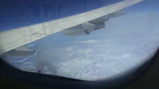 Lufthansa Boeing 747-8 - Flight over Greenland