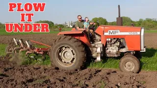 Let's Go Plowing! Using The Massey Ferguson 1085 Pulling The International 710 3-Bottom!