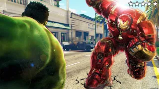 GTA 5: Epic HULKBUSTER vs HULK Battle! (Billionaire Armour #2)