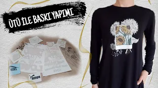 ÜTÜ İLE BASKI NASIL YAPILIR? KUMAŞA BASKI YAPIŞTIRMAK| Elif Uzuner