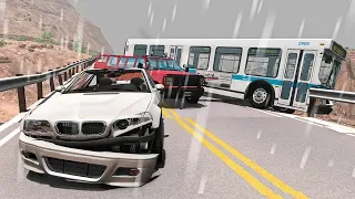 Collapsing Bridge Pileup Car Crashes #26 - BeamNG Drive | SmashChan