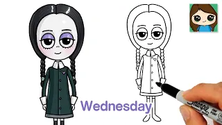 How to Draw Wednesday from Addams Family