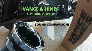 Vance & Hines 4.5 “ High Output Slip On’s installed on a 2019 Harley Davidson Road Glide Special.