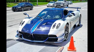 Pagani Huayra BC Roadster Leaving For Monterey Car Week 2022 From Prestige Imports Miami