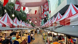 [4K] Fortune Town Street Food Market Tour, Bangkok, Thailand