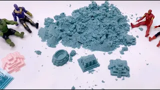 Satisfying Video l How to make Rainbow Lipstick Cake with Kinetic Sand & Nail Polish Cutting ASMR