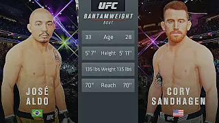 José Aldo Vs. Cory Sandhagen : UFC 4 Gameplay (Legendary Difficulty) (AI Vs AI) (PS5)