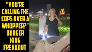 CHAOS AT BURGER KING DRIVE THRU LADY VS COUPLE