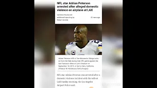 NFL star Adrian Peterson arrested after alleged domestic violence on airplane at LAX