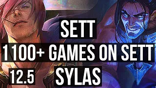 SETT vs SYLAS (TOP) | 6/0/5, 1100+ games, 1.2M mastery, Dominating | NA Master | 12.5