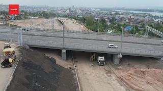 На развязке в Николаевке начали класть асфальт