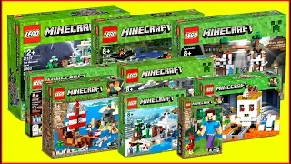 LEGO MINECRAFT COMPILATION of All Sets Speed Build UNBOXING for Collectors - over 57 sets