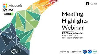 2021 ESIP Summer Meeting Highlights Webinar