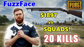 Team Liquid FuzzFace - 20 KILLS (2.5k Damage) - S1897 vs SQUADS! - PUBG